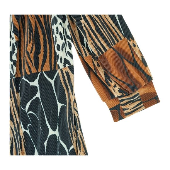 John Roberts Woman Jacket Open Cardigan Stretch Leopard Pattern Patched Size 24W - Picture 5 of 7